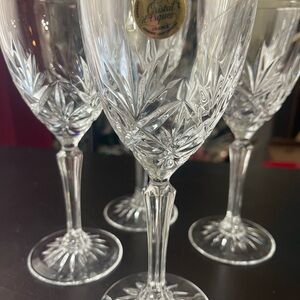 Vintage French Cristal D’Arques Wine Glass Set of 4